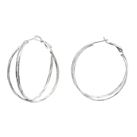 CRISS-CROSS HOOP EARRINGS - JN2364F155: Yellow Gold / With box