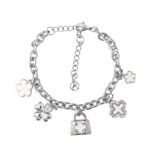 Bracelet chaîne avec pendentifs - YNK24108B717: Argenté / Avec boîte